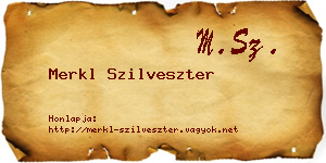Merkl Szilveszter névjegykártya