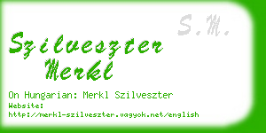 szilveszter merkl business card